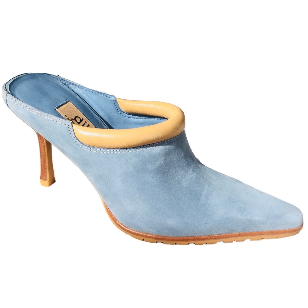Diba Suede Slide On Mules, Heels. Brazil. Leather. Vintage Y2K NEW Size 8 M